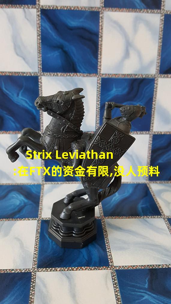 Strix Leviathan:在FTX的资金有限,没人预料到FTX会失败