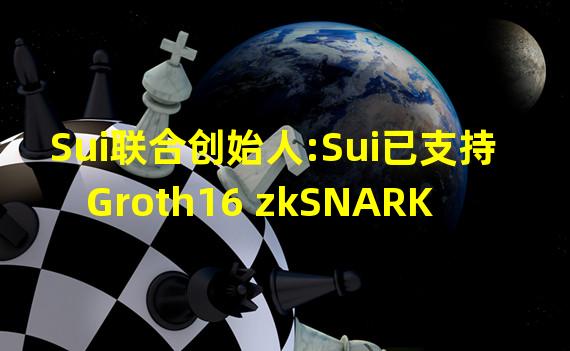 Sui联合创始人:Sui已支持Groth16 zkSNARK算法