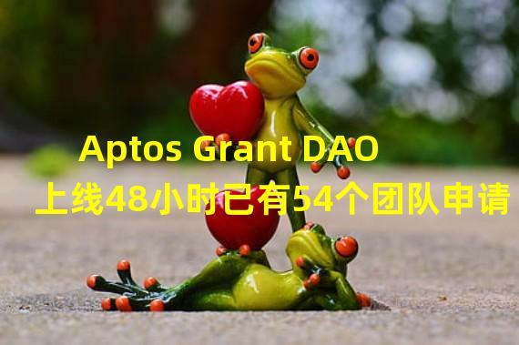 Aptos Grant DAO上线48小时已有54个团队申请