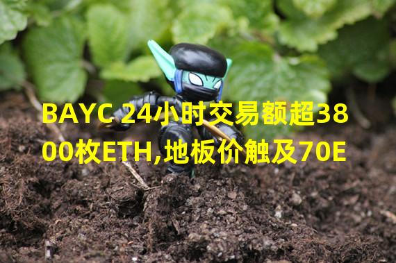 BAYC 24小时交易额超3800枚ETH,地板价触及70ETH