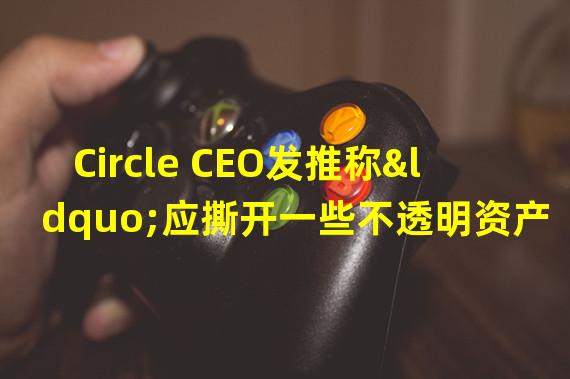 Circle CEO发推称“应撕开一些不透明资产的伪装”
