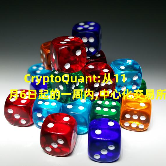 CryptoQuant:从11月6日起的一周内,中心化交易所流出82亿美元资产