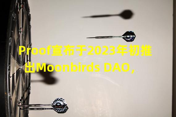 Proof宣布于2023年初推出Moonbirds DAO，并为其提供260万美元资金