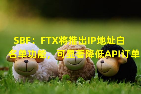 SBF：FTX将推出IP地址白名单功能，可显著降低API订单延迟