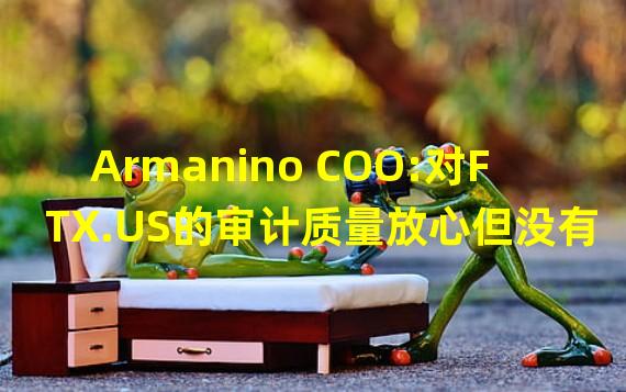 Armanino COO:对FTX.US的审计质量放心但没有参与其内部控制审计
