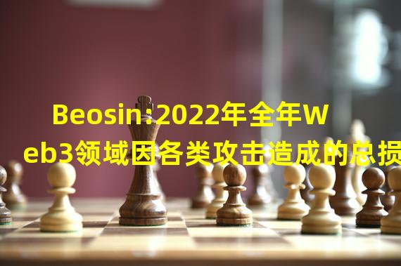 Beosin:2022年全年Web3领域因各类攻击造成的总损失达到了36亿384万美元
