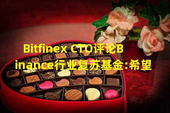 Bitfinex CTO评论Binance行业复苏基金:希望从业者坚持去中心化原则