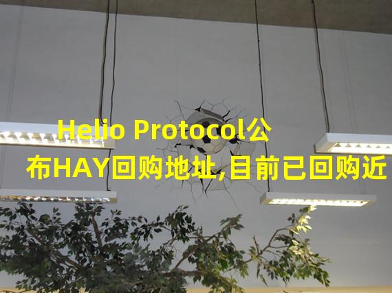 Helio Protocol公布HAY回购地址,目前已回购近700万枚HAY