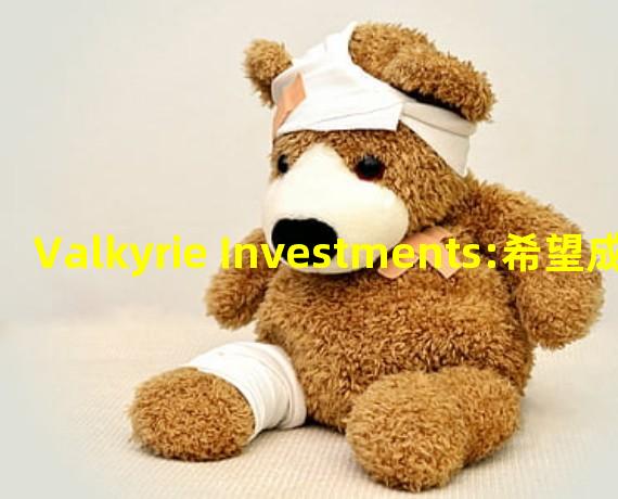 Valkyrie Investments:希望成为GBTC的新发起人和管理者