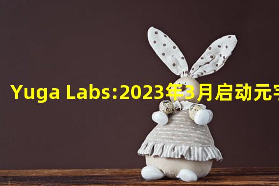 Yuga Labs:2023年3月启动元宇宙Otherside Second Trip