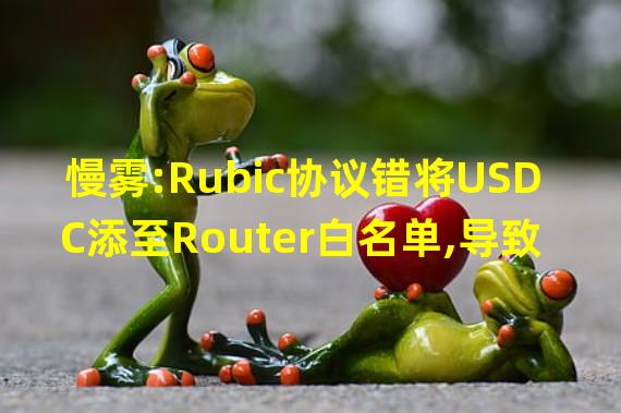 慢雾:Rubic协议错将USDC添至Router白名单,导致已授权合约用户USDC遭窃取