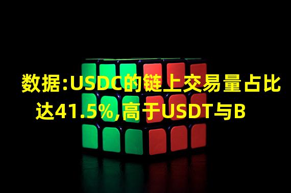 数据:USDC的链上交易量占比达41.5%,高于USDT与BUSD