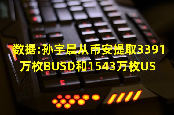 数据:孙宇晨从币安提取3391万枚BUSD和1543万枚USDT