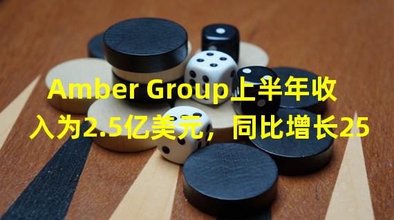 Amber Group上半年收入为2.5亿美元，同比增长25%
