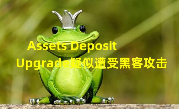 Assets Deposit Upgrade疑似遭受黑客攻击，共造成2225枚BNB损失