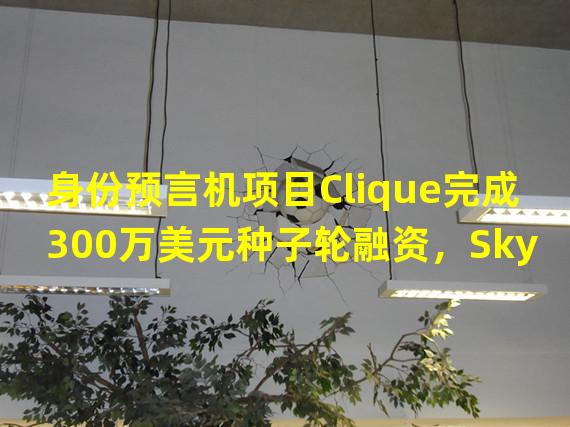 身份预言机项目Clique完成300万美元种子轮融资，Sky9 Capital等参投