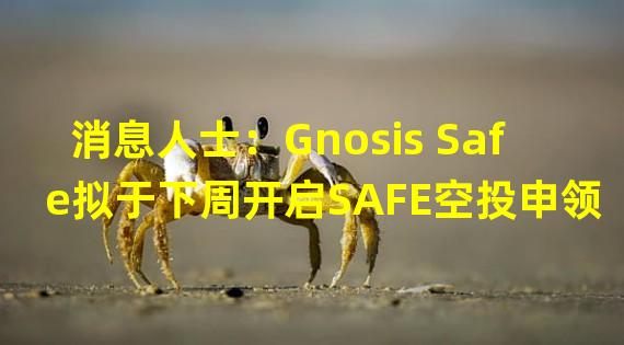消息人士：Gnosis Safe拟于下周开启SAFE空投申领