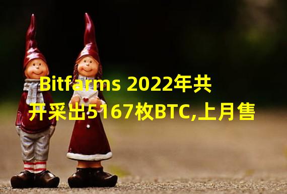 Bitfarms 2022年共开采出5167枚BTC,上月售出1755枚BTC