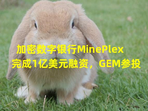 加密数字银行MinePlex完成1亿美元融资，GEM参投