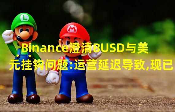 Binance澄清BUSD与美元挂钩问题:运营延迟导致,现已解决