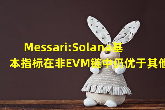 Messari:Solana基本指标在非EVM链中仍优于其他竞争对手