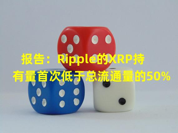 报告：Ripple的XRP持有量首次低于总流通量的50%