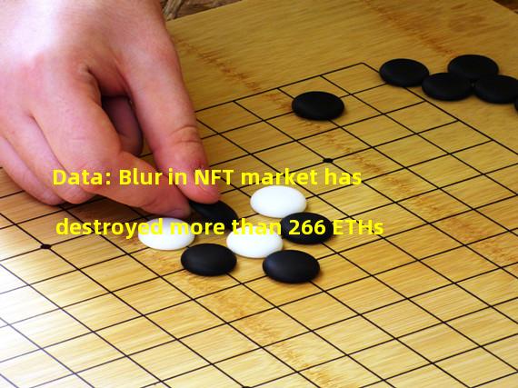 Data: Blur in NFT market has destroyed more than 266 ETHs