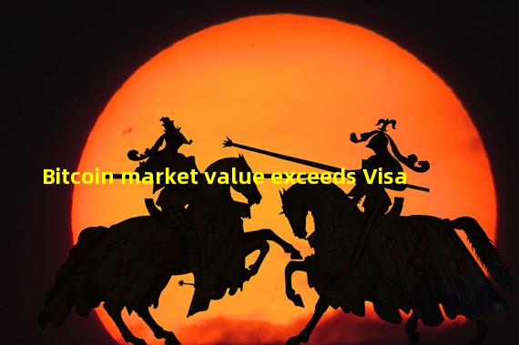 Bitcoin market value exceeds Visa