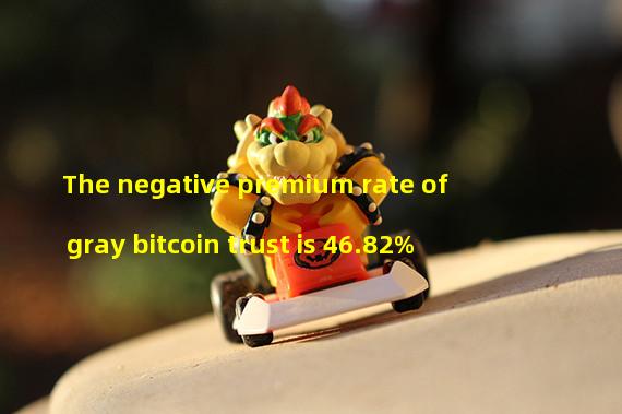 The negative premium rate of gray bitcoin trust is 46.82%