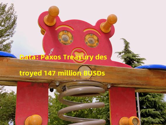 Data: Paxos Treasury destroyed 147 million BUSDs