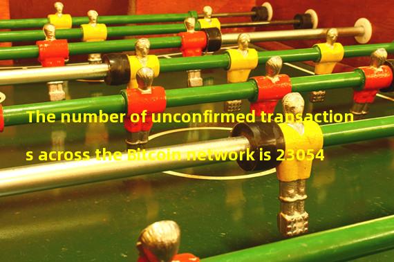The number of unconfirmed transactions across the Bitcoin network is 23054