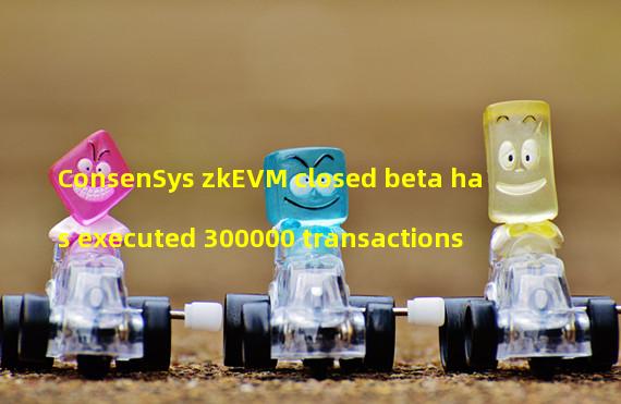ConsenSys zkEVM closed beta has executed 300000 transactions