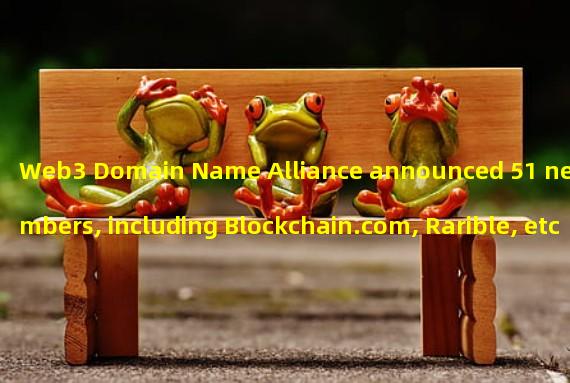 Web3 Domain Name Alliance announced 51 new members, including Blockchain.com, Rarible, etc