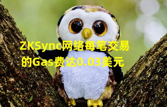 ZKSync网络每笔交易的Gas费达0.03美元