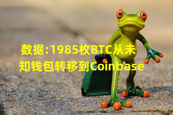 数据:1985枚BTC从未知钱包转移到Coinbase