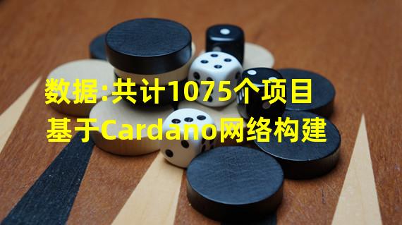数据:共计1075个项目基于Cardano网络构建