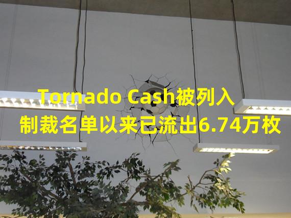 Tornado Cash被列入制裁名单以来已流出6.74万枚以太坊