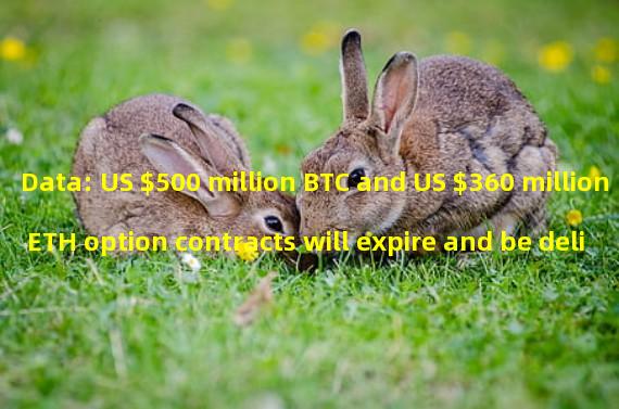 Data: US $500 million BTC and US $360 million ETH option contracts will expire and be delivered today