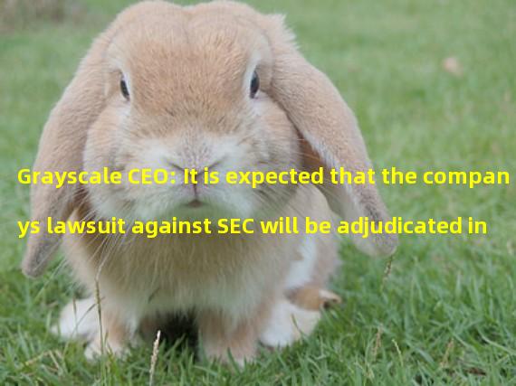 Grayscale CEO: It is expected that the companys lawsuit against SEC will be adjudicated in the third quarter