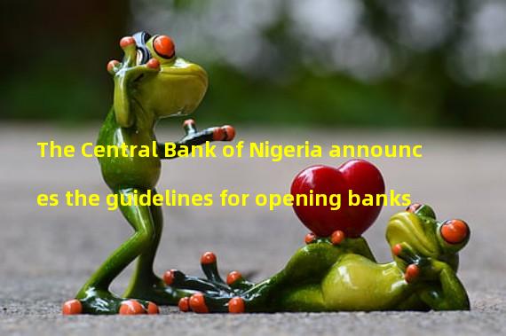 The Central Bank of Nigeria announces the guidelines for opening banks
