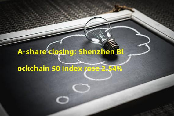 A-share closing: Shenzhen Blockchain 50 Index rose 2.54%