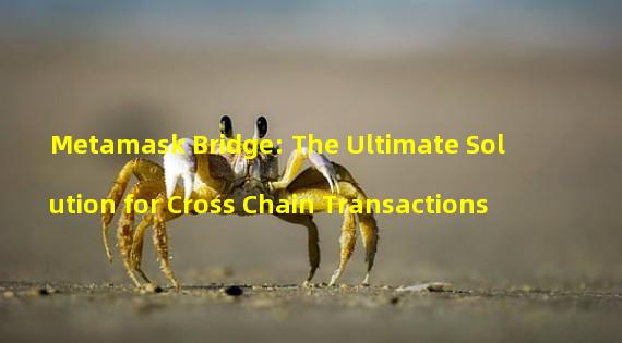 Metamask Bridge: The Ultimate Solution for Cross Chain Transactions