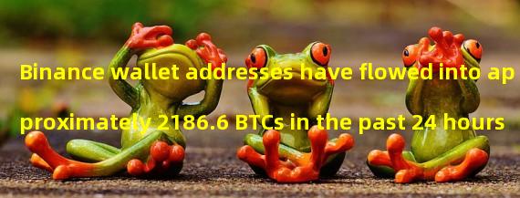 Binance wallet addresses have flowed into approximately 2186.6 BTCs in the past 24 hours