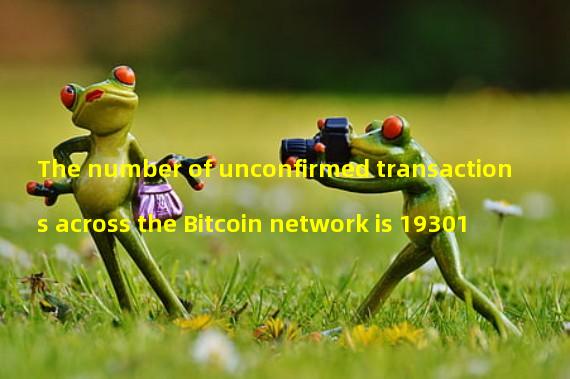 The number of unconfirmed transactions across the Bitcoin network is 19301