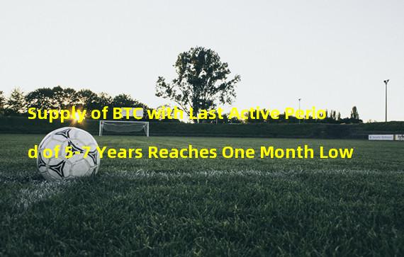 Supply of BTC with Last Active Period of 5-7 Years Reaches One Month Low