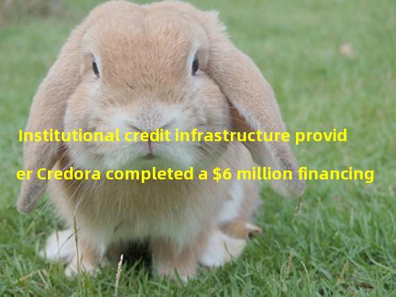 Institutional credit infrastructure provider Credora completed a $6 million financing