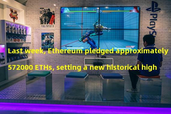 Last week, Ethereum pledged approximately 572000 ETHs, setting a new historical high