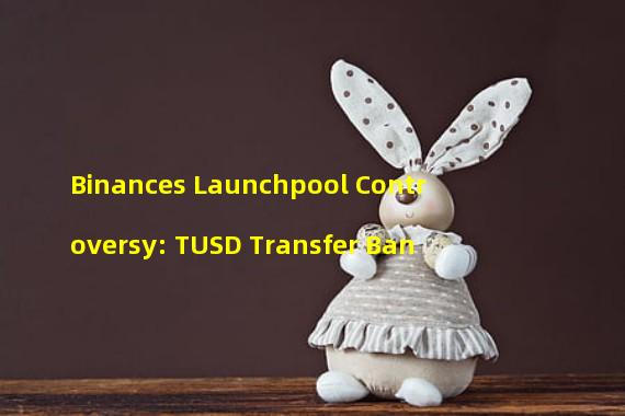Binances Launchpool Controversy: TUSD Transfer Ban