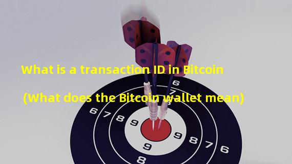 What is a transaction ID in Bitcoin (What does the Bitcoin wallet mean)