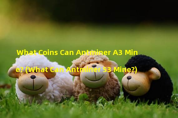What Coins Can Antminer A3 Mine? (What Can Antminer S3 Mine?)